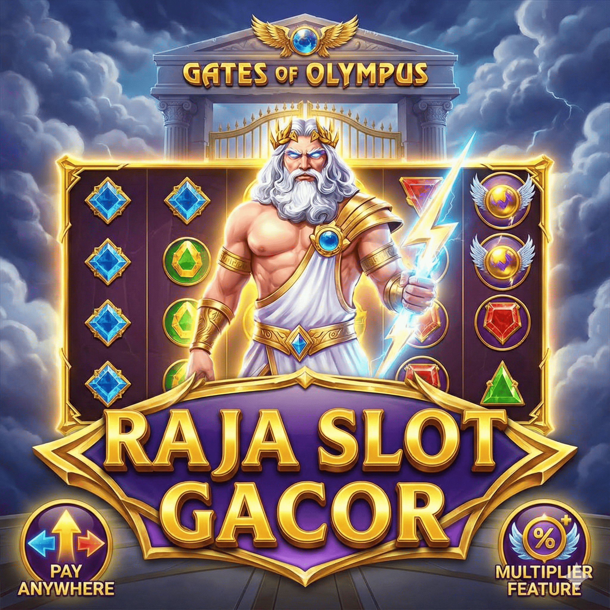 Gates of Olympus Dijuluki "Raja Slot Gacor": Bedah Tuntas Fitur Pay Anywhere dan Multiplier
